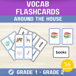 Around the House Flashcards Everyday Vocabulary Labels