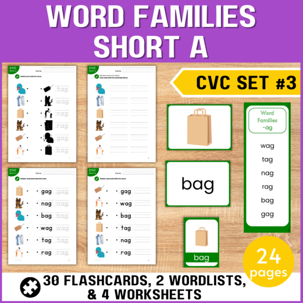 Word Families Short A ag