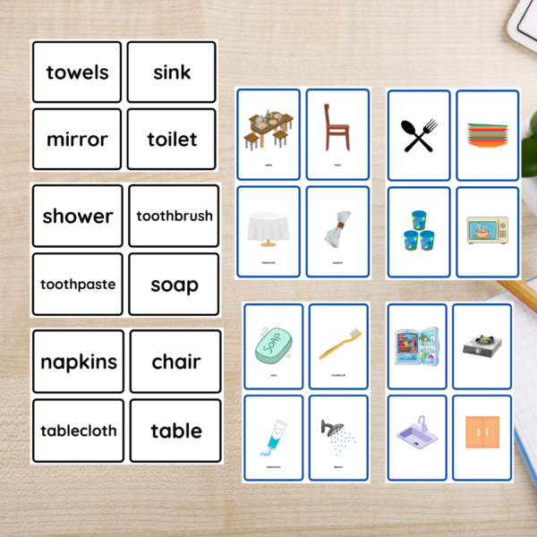 Around the House Flashcards Everyday Vocabulary