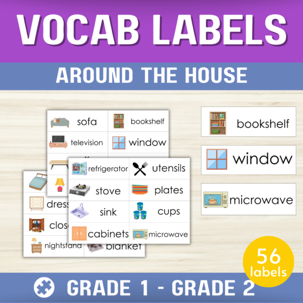 Everyday Vocabulary house Labels