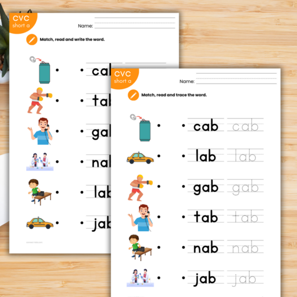 Word Families CVC Short A ab