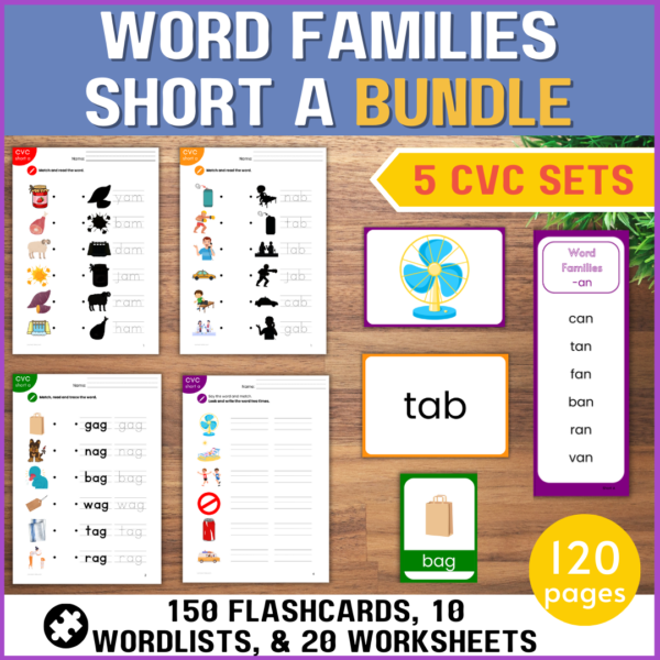 Word Families Short A CVC Bundle